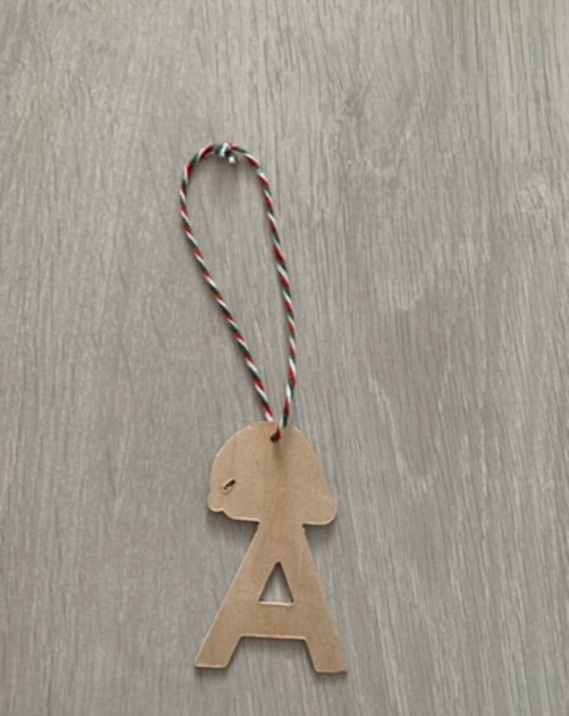 Santa Hat Hanging Initial Letters